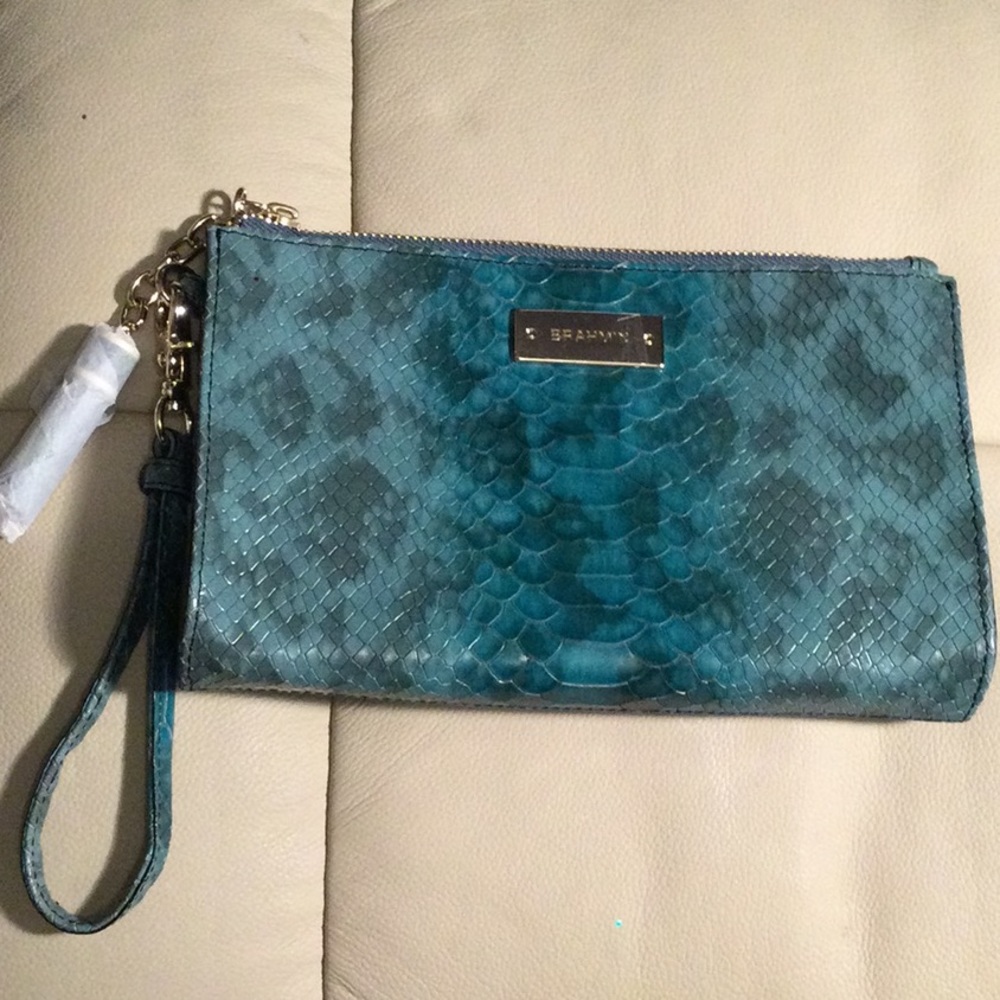 Brahmin Melbourne all leather purse with wristlet and tassel